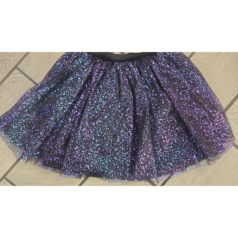 Target Kids Galaxy Glitter Tutu Skirt Black Purple Blue One Size Fits Most
